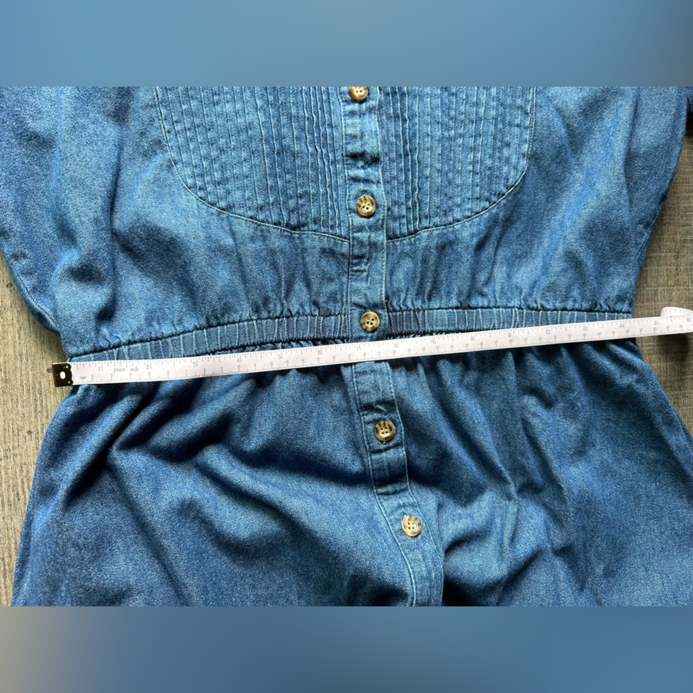 Vintage denim midi dress with pockets PL - Picture 8 of 9